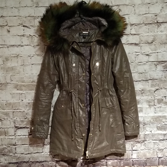 lipsy faux fur hood parka